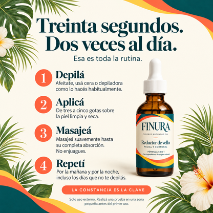 ACEITE REDUCTOR DE VELLOS - FORMULA 5:1